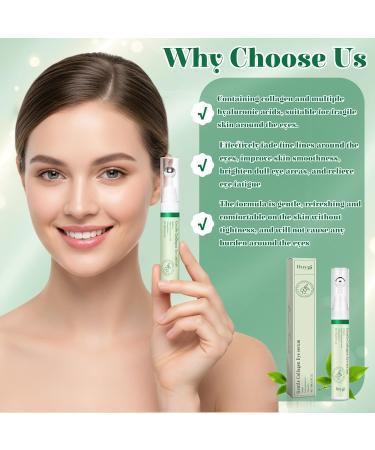 S rum pour Les Yeux 15ml Collag ne Serum Yeux Collag ne Eye Serum Ss rum Contour des Yeux Rouleau Sous Les Yeux Soins des Yeux Eye Care Hydratation Intense Vert - Buy Online on GoSupps.com