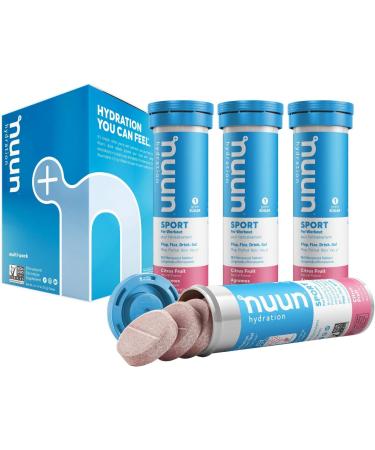 Nuun Sport: Electrolyte Drink Tablets Box of 4 Tubes (40 servings) Citrus Fruit Electrolyte Hydration Supplement - Buy Online on GoSupps.com