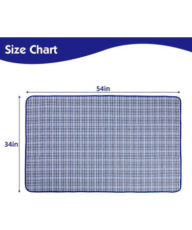 OUTCREATOR 2 Pack Waterproof Incontinence Bed Pads (34 x 54) - Non-Slip, Machine Washable - Ideal for Toddlers, Kids, Adults, Pets - Light Blue Grid Design - Buy Online on GoSupps.com