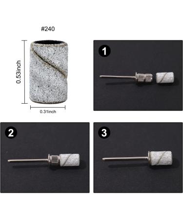BNG 240 Grit Sanding Bands 100PCS - Electric Nail Drill Bits for Professional Manicure Pedicure - File Replacement 100 Count - Buy Online on GoSupps.com