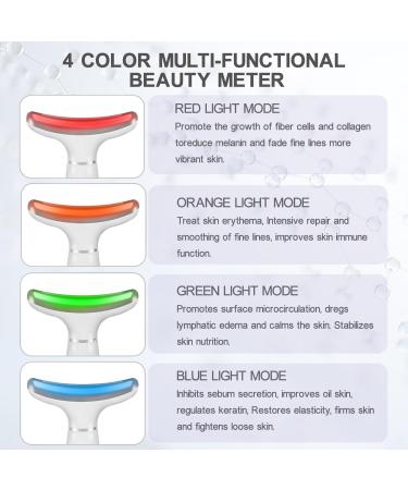 Youngfocus Face-Neck Massager - Vibration & Cooling Red Light Therapy for Anti-Aging & Skin Tightening - White - Buy Online on GoSupps.com