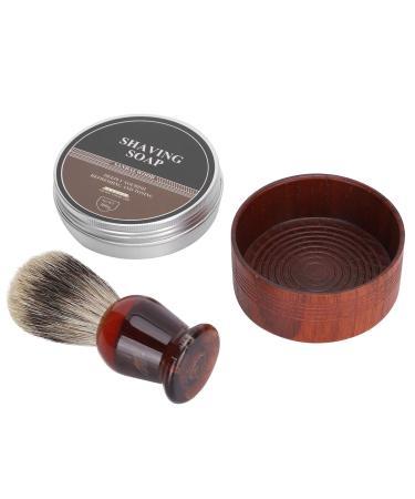 Beard Shaving Set - Wooden Bowl & Brush - Ultimate Mustache Grooming Tool for Men | International Shipping - Buy Online on GoSupps.com