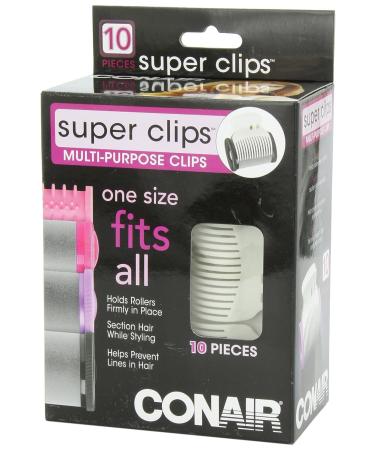 Conair Hot Roller Super Clips White - Set of 10 - Buy Online on GoSupps.com