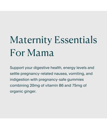 NATALIST Anti-Nausea Gummies for Morning Sickness Relief | Organic Ginger & Vitamin B6 - 90 Vegan Drops for Pregnant Women - Buy Online on GoSupps.com