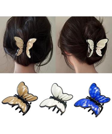 Daily Large Hair Clips With For Butterfly Decor Hair Clips For Women Thick Hair Premium Jaw Clips For Thick Hair Large Coffee - Buy Online on GoSupps.com