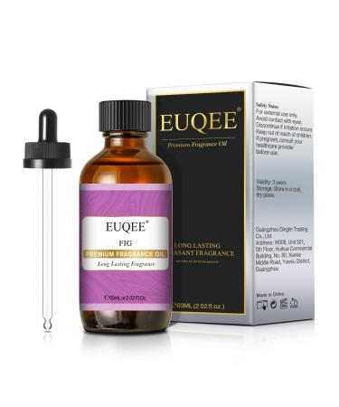 EUQEE Fig Fragrance Oil 60ml Premium Grade Aromatherapy Fragrance Oils Essential Oils for Diffusers for Home DIY Candle Making Fig 60.00 ml (Pack of 1)