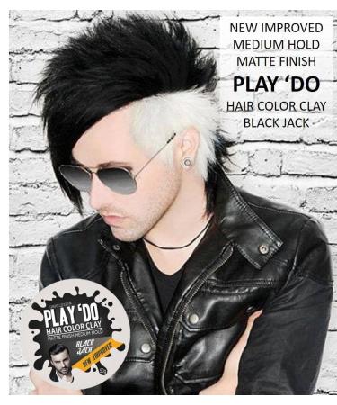 Great Lengths Play Do Temporary Hair Color & Wax - Black Hair Dye | Men's Grooming Pomade & Clay (1.8 oz - Buy Online on GoSupps.com