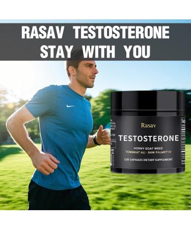 Rasav Horny Goat Weed and Tongkat Ali Supplement for Men, Testosterone Booster Supplement for Men, Male Enhancing Supplements, Supports Muscle Growth, Strength, Energy and Stamina, 120 Capsules - Buy Online on GoSupps.com