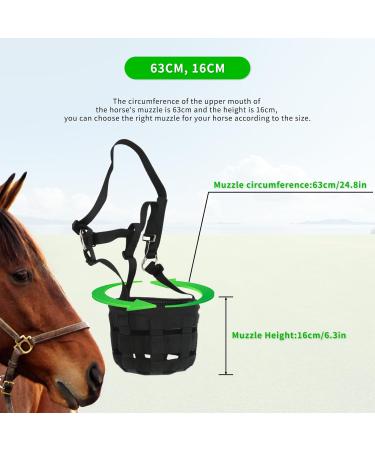 Elprico Adjustable Horse Muzzle - Durable Breathable Design for Grazing & Bite Prevention - Buy Online on GoSupps.com