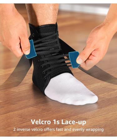 Buy Ankle Brace for Sprains - Quick Lace-Up Support with Soft Pads for Men & Women | Breathable Stabilizer for Basketball & Running - XS Size (10-11in - Buy Online on GoSupps.com