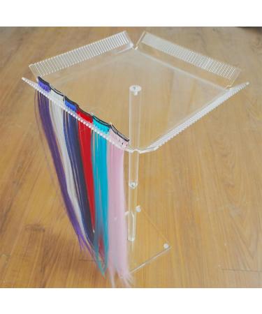 Hair Extension Holder Acrylic Hair Extension Stand Wigs Styling Tool Hair Hanger Professional Transparent Braiding Rack Hair Extension Separator Holder for Hair Salon Home - Buy Online on GoSupps.com