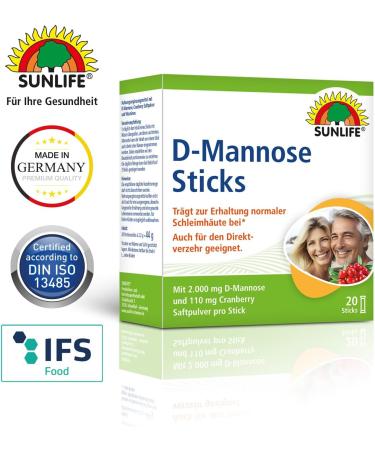 Sunlife D-Mannose Sticks - Fast-Acting Urinary Support | Shop Internationally - Buy Online on GoSupps.com