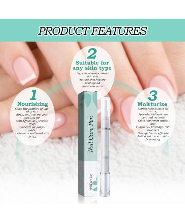 4-Piece Nail Care Pen Set | Nail Repair with Tea Tree Oil Vitamin E & Aloe Vera | Perfect for Healthy Fingernails & Toenails - Buy Online on GoSupps.com