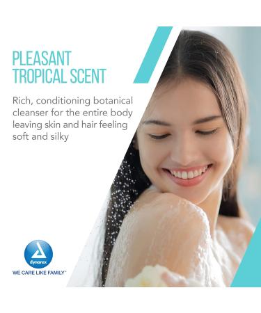 Dynarex Shampoo and Body Wash - Unisex Moisturizing All-in-One Shampoo Body Wash for Skin & Hair - Mild Formula for Sensitive Skin - Tropical Scent - 8 oz. 48 Bottles/Case (Packaging May Vary) - Buy Online on GoSupps.com