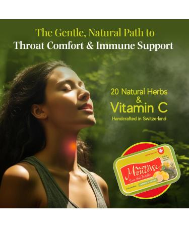 Swiss Herb Pastilles - Sugar Free Cough Drops for Adults | Soothing & Low Calorie | Infused with Vitamin C & 20 Herbs | Traditional Swiss Recipe - Lemon & Herbs Flavor - Buy Online on GoSupps.com