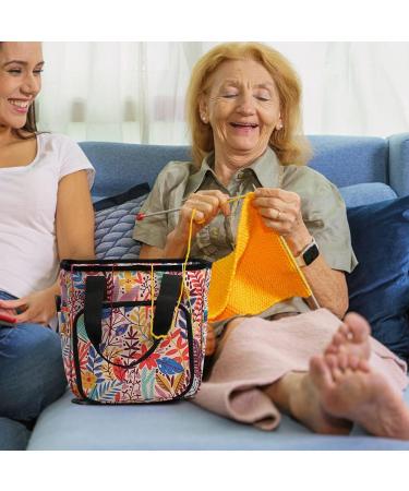 SumDirect Yarn Bag - Knitting Organizer Tote for Yarn, Needles, Hooks & Accessories (Forest) - Buy Online on GoSupps.com