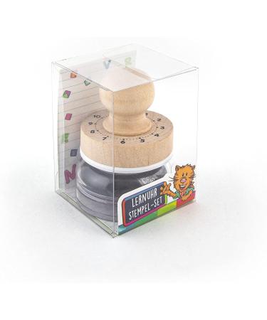 TRENDHAUS 952349 Wooden Stamp Learning Clock for Kids - Time Teaching Toy with Ink Pad Ages 5+ - Buy Online on GoSupps.com