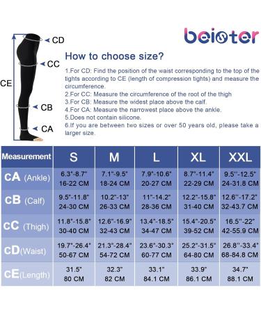 Beister Class 2 Open Toe Thigh High Compression Tights 20-30mmHg - Women & Men - Varicose Veins & Edema Support - Beige - Buy Online on GoSupps.com