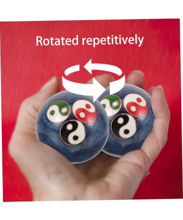 Goohochy Reusable Metal Gymnastics Massage Balls Set | Fengshui Handrolling Balls for Wrist Exercise | Cloisonne Iron Fitness Sport - Buy Online on GoSupps.com