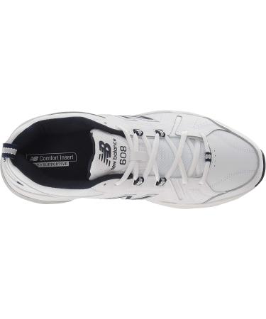 New Balance Men's 608 V5 Cross Trainer 10.5 White/Navy - Casual Comfort for Men - Buy Online on GoSupps.com