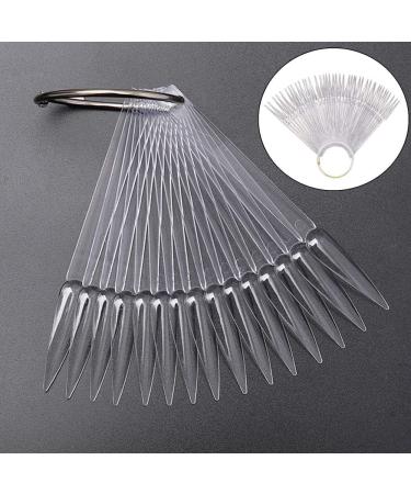 80pcs Clear Fake Nail Art Tips with Ring Holder - Nail Swatches Practice Tool - Buy Online on GoSupps.com
