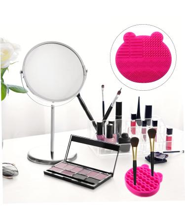 MERRYHAPY 2-in-1 Makeup Brush Holder & Scrubber | Cleaning Mat & Pad Rack | 11x10cm Rosy | International Shipping - Buy Online on GoSupps.com