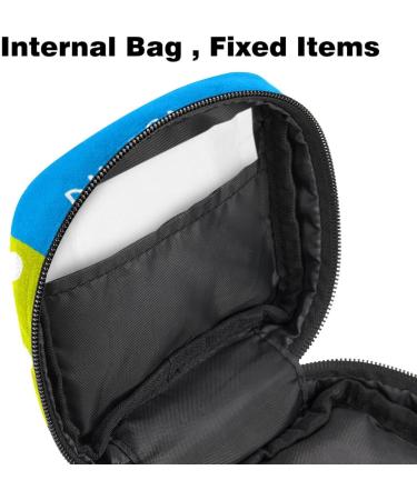 Portable Women's Binding Storage Bags - Cute Dinosaur Blue Menstrual Cup Pocket for Teenage Girls & Tampons - Buy Online on GoSupps.com
