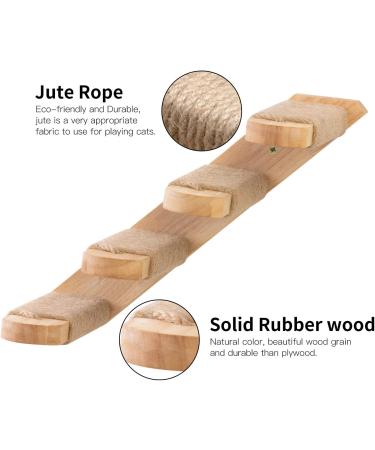 FUKUMARU Wall Mounted Cat Climbing Shelf - 4 Step Stairway with Jute Scratching Perch Platform - Buy Online on GoSupps.com