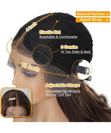 X-Tress 26 Body Wave Lace Front Synthetic Wig - Long Glueless Wig with Pre-Plucked Baby Hair and Layered Hair - Middle Part Highlighted Invisible Wig for Women (1B Black) - Buy Online on GoSupps.com