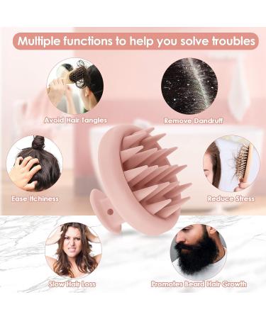 Soft Silicone Scalp Massager Shampoo Brush - Dandruff Removal and Hair Growth - Wet/Dry Hair Scrubber - Ideal for Thick Curly Hair - Nude Pink - Buy Online on GoSupps.com