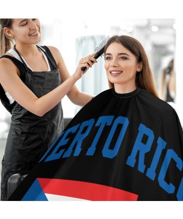 Puerto Rico Flag Hair Cutting Cape - Professional Salon Apron with Snap Closure for Barbers & Hairdressers - Buy Online on GoSupps.com