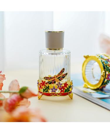 YU FENG 18ml Dragonfly Decorative Glass Spray Perfume Bottle Clear Empty Fine Mist Glass Travel Bottle Retro Refillable Atomizer Containers Decor N5 - Buy Online on GoSupps.com