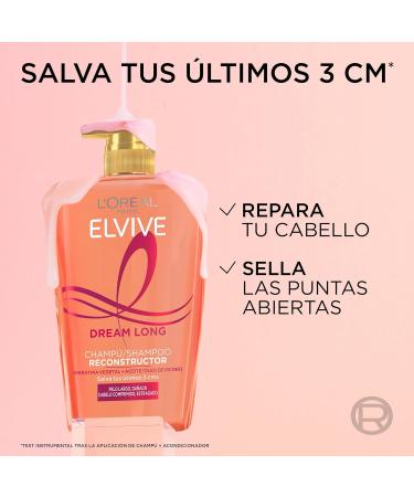  L'Oreal Paris L'Or al Paris Elvive Dream Long Hair Reconstructive Shampoo for Damaged Long Hair 1 Litre (Pack of 2) - Buy Online on GoSupps.com