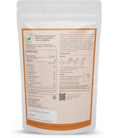 TeaNOURISH Turmeric Moringa Herbal Tea | Blend of Indian Superfoods Turmeric Moringa Ginger & Black Pepper | Supports Immunity | 100% NATURAL INGREDIENTS - 3.53oz/100g Turmeric Moringa 3.53 Ounce (Pack of 1) - Buy Online on GoSupps.com
