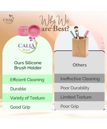 3 in 1 Silicone Makeup Brush Cleaner Mat & Organizer - Pink - Brush Washing Tool & Drying Rack for Beauty Essentials - Buy Online on GoSupps.com