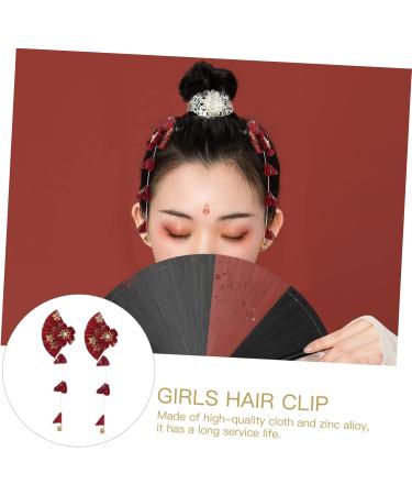 Beavorty 3 Pairs hairpin hair ornaments for women retro hair barrette tsumami hair clip Hair Clip for Women hair jewels for women Japanese-style Barrette tassel pendant Miss girl fabric - Buy Online on GoSupps.com
