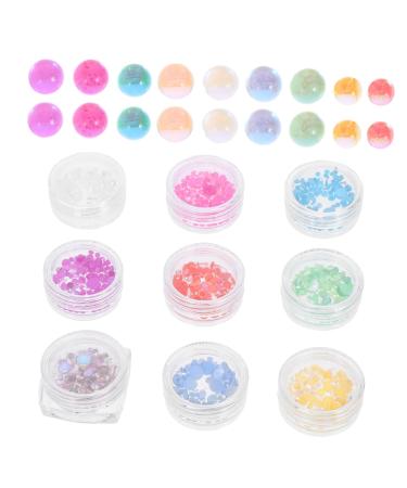 FRCOLOR 9 Boxes Nail Decoration Make Up 3D Accessories Made of Glass