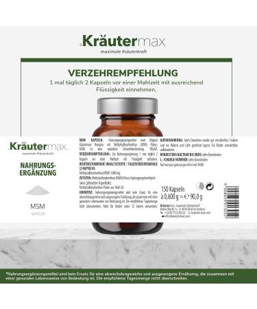  Kr utermax. Kr utermax MSM Capsules 1 x 150 Pieces - Buy Online on GoSupps.com