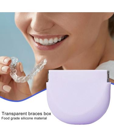 Teksome Storage Case | Food-Compatible Silicone Cover for Aligners & Dentures | Portable Prosthesis Case with Ventilation - Lavender - Buy Online on GoSupps.com