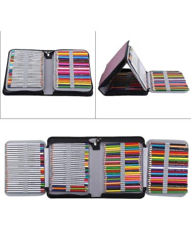 Pencil Roll  150 Slots Drawing Pencils and Sketch Kit PU Leather Fabric Pencil Carry Case Pen Bag Pouch With Handle Multi-Layer Art Colored Pencils Holder Storage Organizer Stationary Case for Pen Cos Brown - Buy Online on GoSupps.com