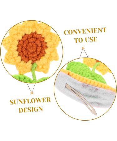 FRCOLOR Flower Clips for Women Decorative Hair Pin Sunflower Hair Clip Aesthetic Hair Accessories Boho Hair Accessories Hair Clips Cute Hair Clip Handmade Accessories Yarn Iron Child - Buy Online on GoSupps.com