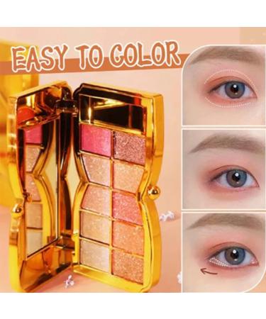 Popmuaa 10 Colors Sparkle Shimmer Eyeshadow Palette Glitter Eyeshadow Palette Makeup Set Long Lasting Glitter Eyeshadow Palette Eye Make up Pallet (A06) - Buy Online on GoSupps.com