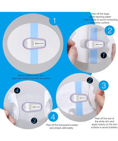 48-Piece Transparent Waterproof Adhesive Patches for G6 Overpatch - Sweatproof Protection for Continuous Glucose Monitor (Blue) - Buy Online on GoSupps.com