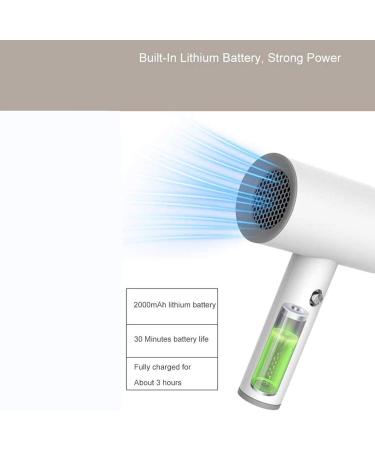 Portable Cordless Hair Dryer Wireless Hair Dryer USB Rechargeable Blow Dryer Quick Drying & Low Noise Suitable for Families Pregnant Women Children - Buy Online on GoSupps.com