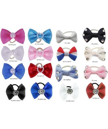 Netproshop Black Mane Elastics with Bows & Pearls/Crystals - Stylish Hair Accessories for Equestrians - Buy Online on GoSupps.com