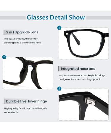 Cyxus Blue Light Filter Glasses - Anti-Blue Light No Prescription Needed Ideal for Screens - Buy Online on GoSupps.com
