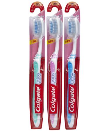 Colgate Wave Toothbrush  Compact Head  Soft - 3 pk - Buy Online on GoSupps.com
