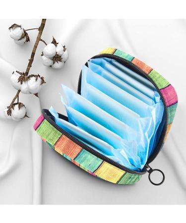 Colorful Wooden Women's Napkin Storage Bag | Portable Period Bag for Teens & Girls | Menstrual Cup & Breastfeeding Bags - Buy Online on GoSupps.com