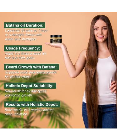 100% Organic Batana Oil for Hair Growth - Dr. Sebi Raw Unrefined Oil from Honduras Promotes Regrowth & Moisturizes Scalp - Buy Online on GoSupps.com