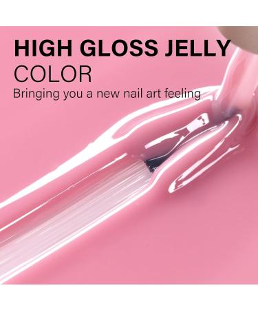 AILLSA Pink Gel Nail Polish - Nude Gel Polish Sheer Pink Jelly Gel Nail Polish Soak Off U V Gel Nail Polish Neutral Nail Polish Gel for Nail Art French Manicure at Home Day Gifts 0.51 Fl Oz GB49 A33sheer Pink - Buy Online on GoSupps.com
